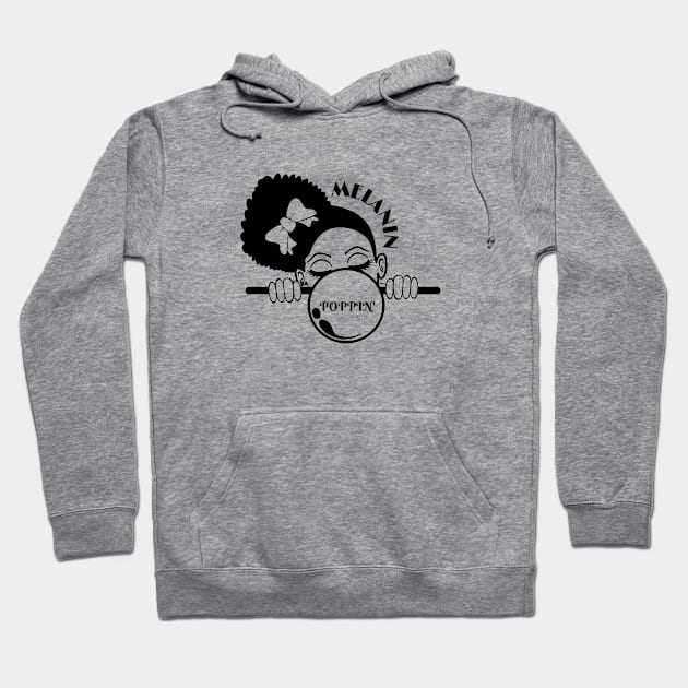 Afro Girl - Melanin Poppin' -Bubblegum Hoodie by Soul B Designs